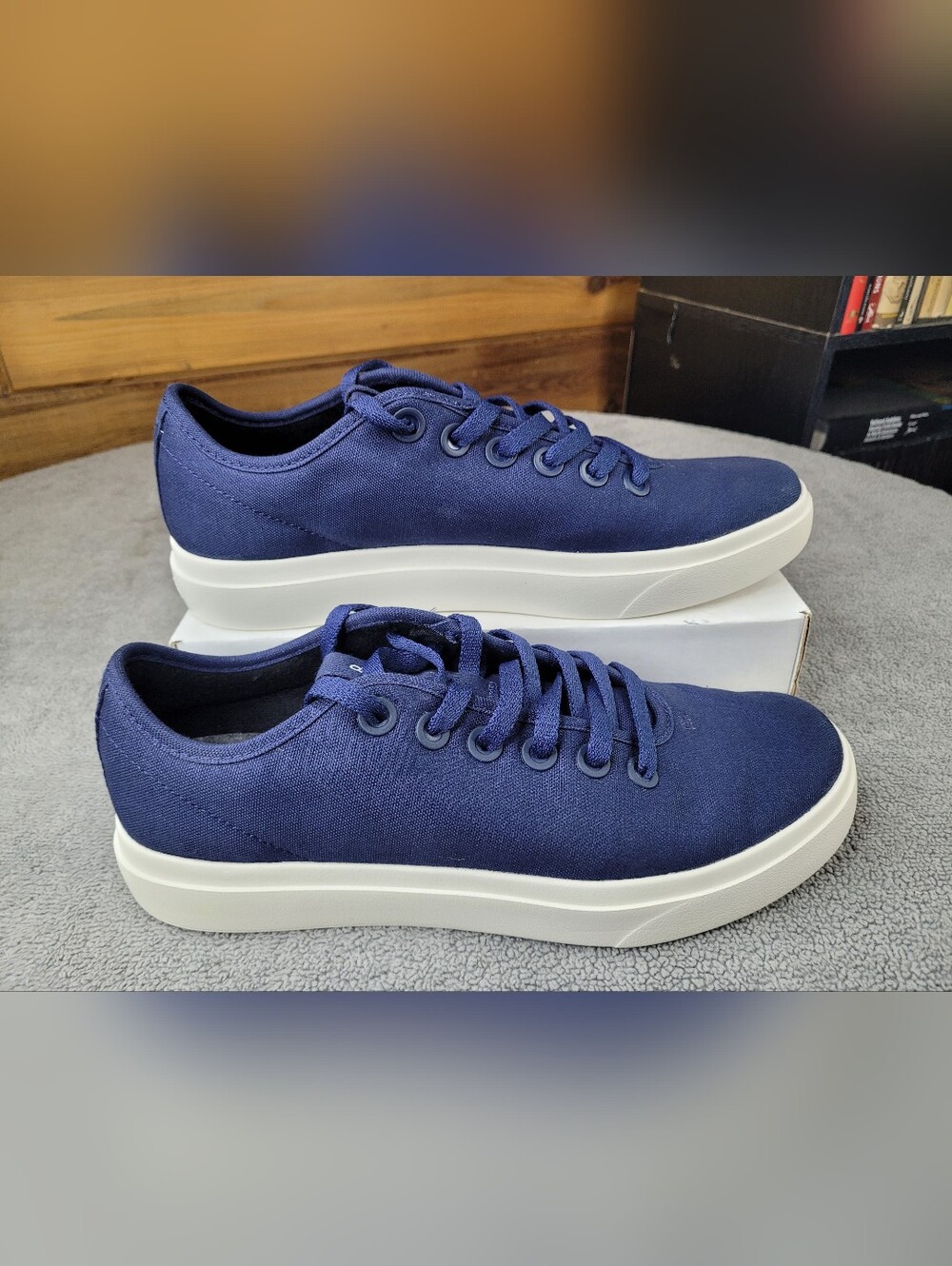 Allbirds Canvas Piper CP2 Shoes Mens Sz 11 Blue Sneakers Low Top Lace Up Casual